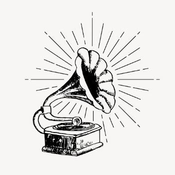 Gramophone clipart, vintage record player | Free Vector Illustration - rawpixel