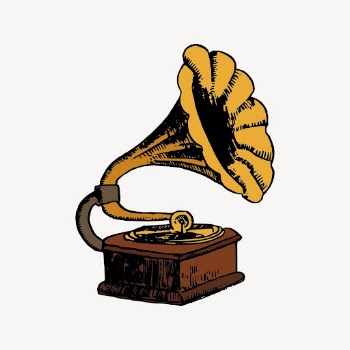 Gramophone collage element, vintage record | Free Vector Illustration - rawpixel