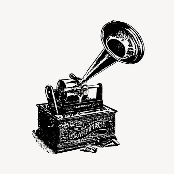Gramophone drawing, vintage music player | Free Vector - rawpixel