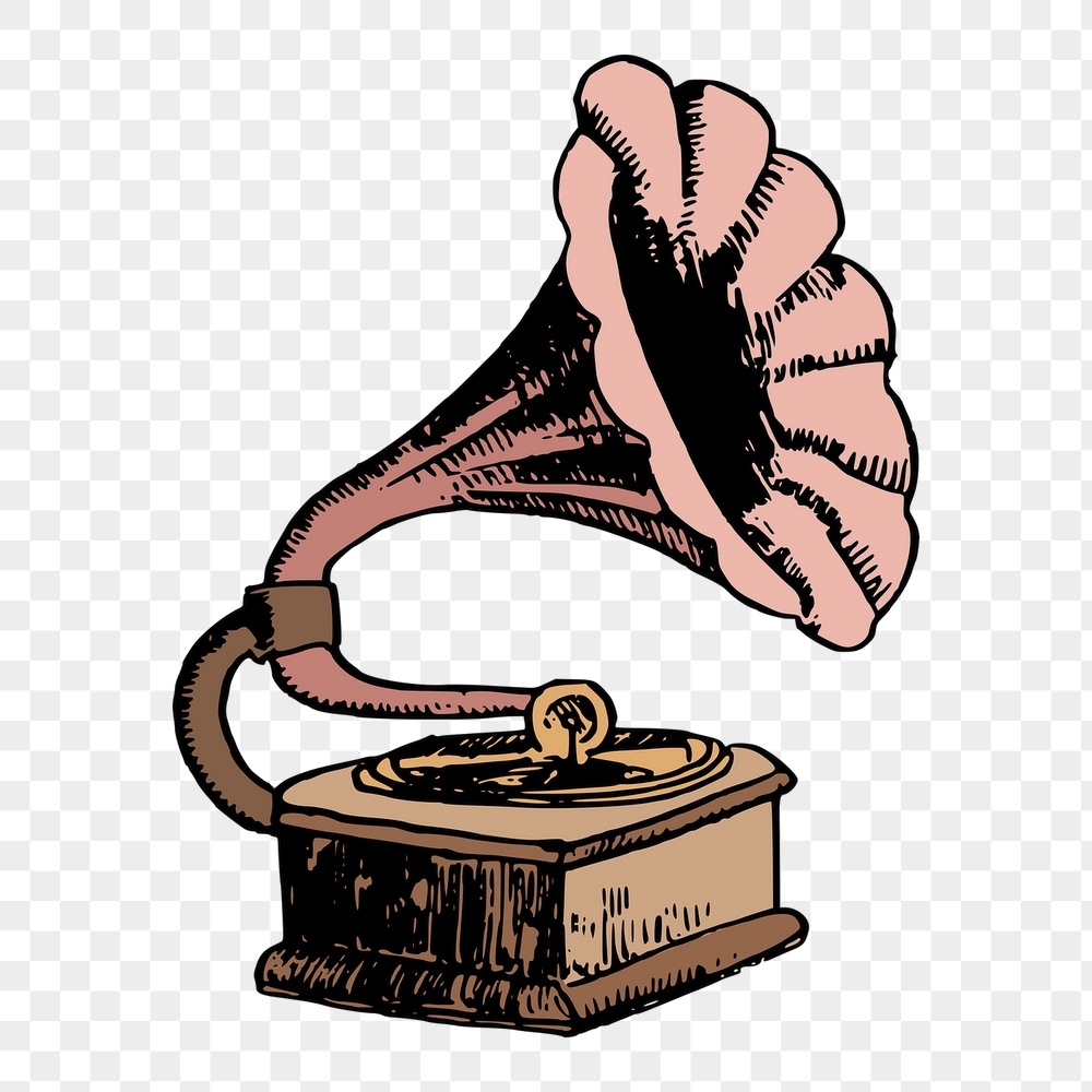 Gramophone png sticker, record player | Free PNG Illustration - rawpixel