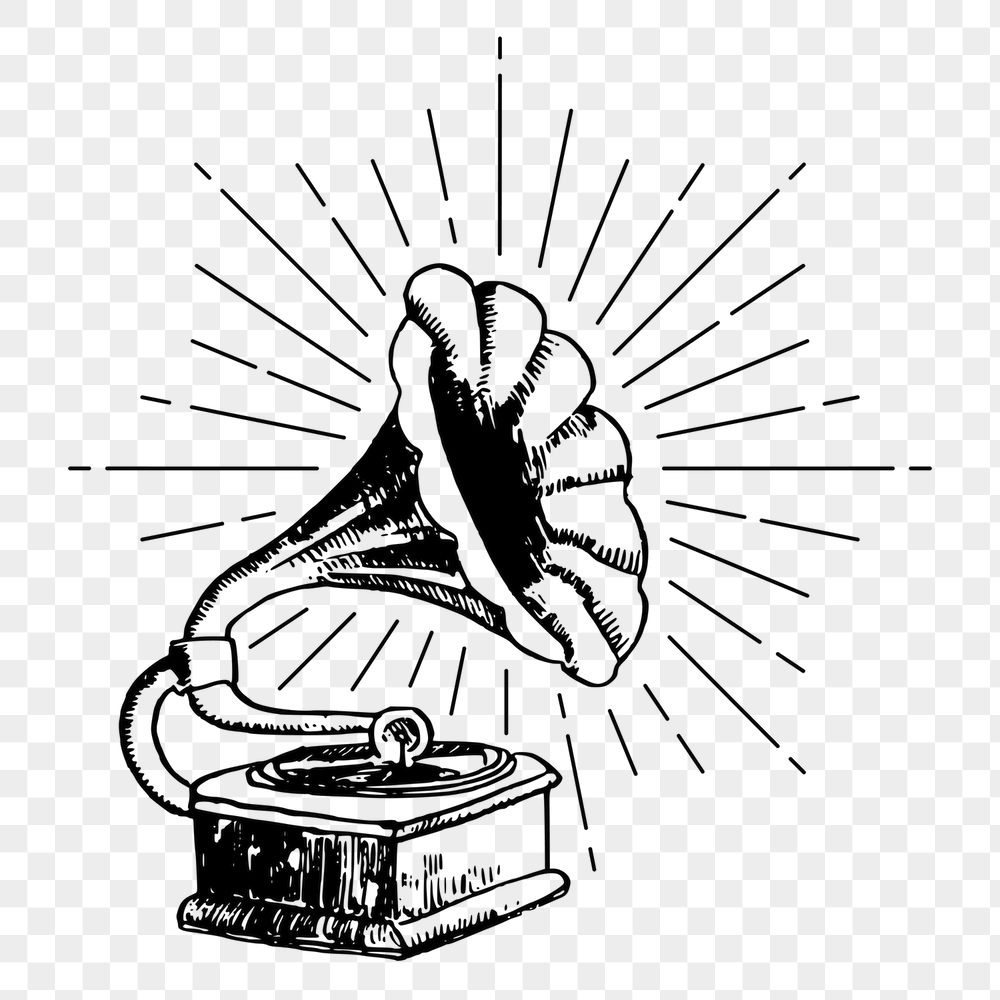 Gramophone png sticker, vintage record | Free PNG Illustration - rawpixel