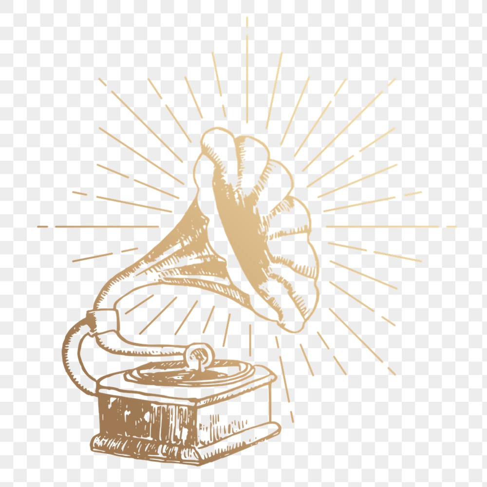 Gramophone png sticker, vintage record | Free PNG Illustration - rawpixel