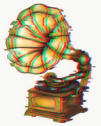 Gramophone with a glitch effect sticker overlay  | Free  transparent png - 2355216