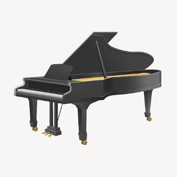Grand piano clip art, object | Free Photo - rawpixel
