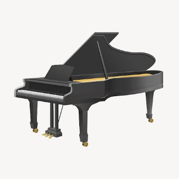 Grand piano clipart, collage element | Free PSD - rawpixel