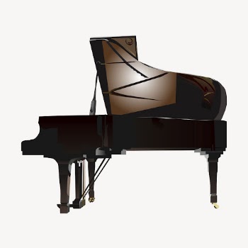 Grand piano collage element, musical | Free PSD - rawpixel