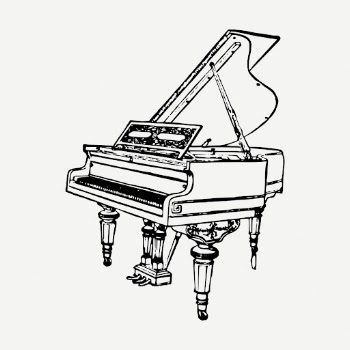 Grand piano drawing, musical instrument | Free PSD - rawpixel