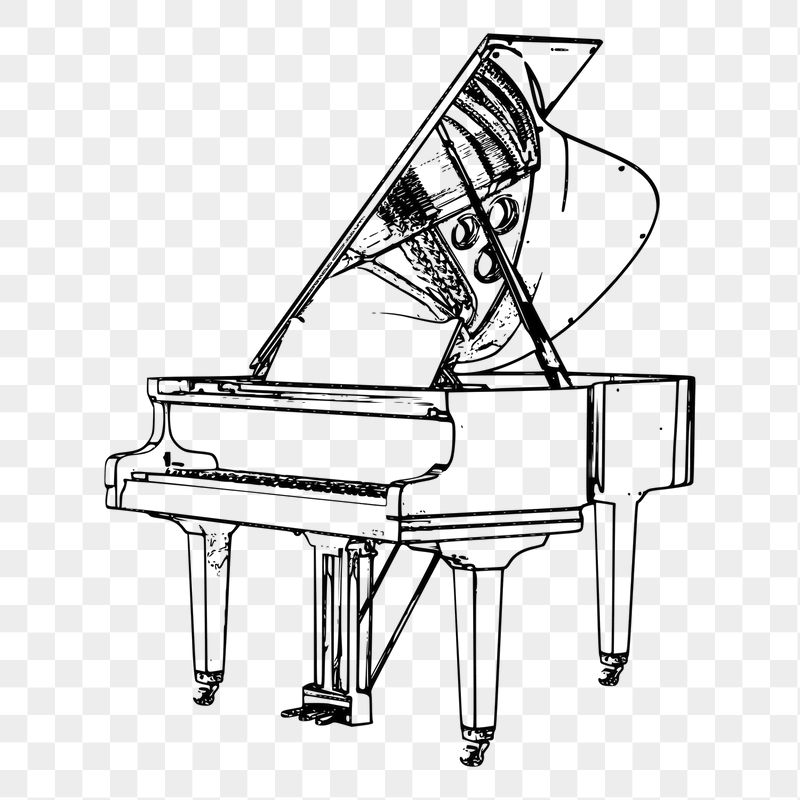 Grand piano png sticker illustration, | Free PNG - rawpixel