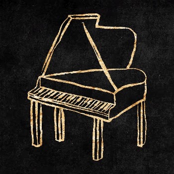 Grand piano sticker, gold aesthetic | Free Vector Illustration - rawpixel