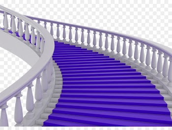 Grand Staircase Carpet Clip art - White purple carpet staircase to pull material Free 