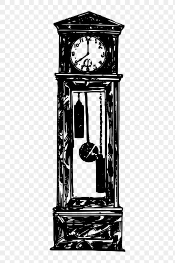 Grandfather clock png clipart, vintage | Free PNG Illustration - rawpixel