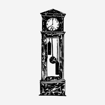 Grandfather clock, vintage home decor | Free Photo Illustration - rawpixel