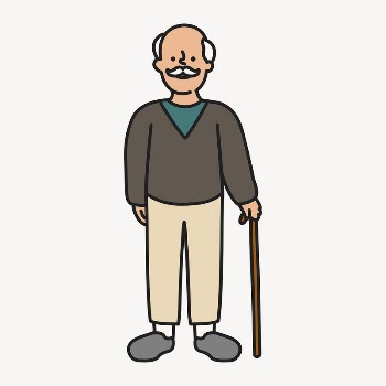 Grandfather collage element, senior man | Free Vector - rawpixel