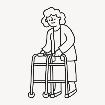Grandmother doodle clipart, senior woman | Free Vector Illustration - rawpixel