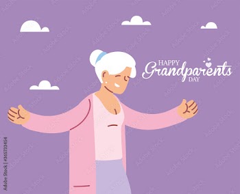 Grandmother of happy grandparents day vector design