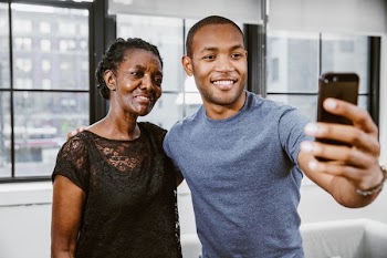 Grandmother & Son Selfie