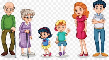 Grandparent Family Clip art - Honor their parents elders 