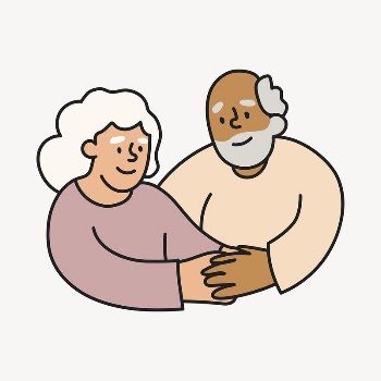 Grandparents hugging clipart, eternal love | Free PSD - rawpixel