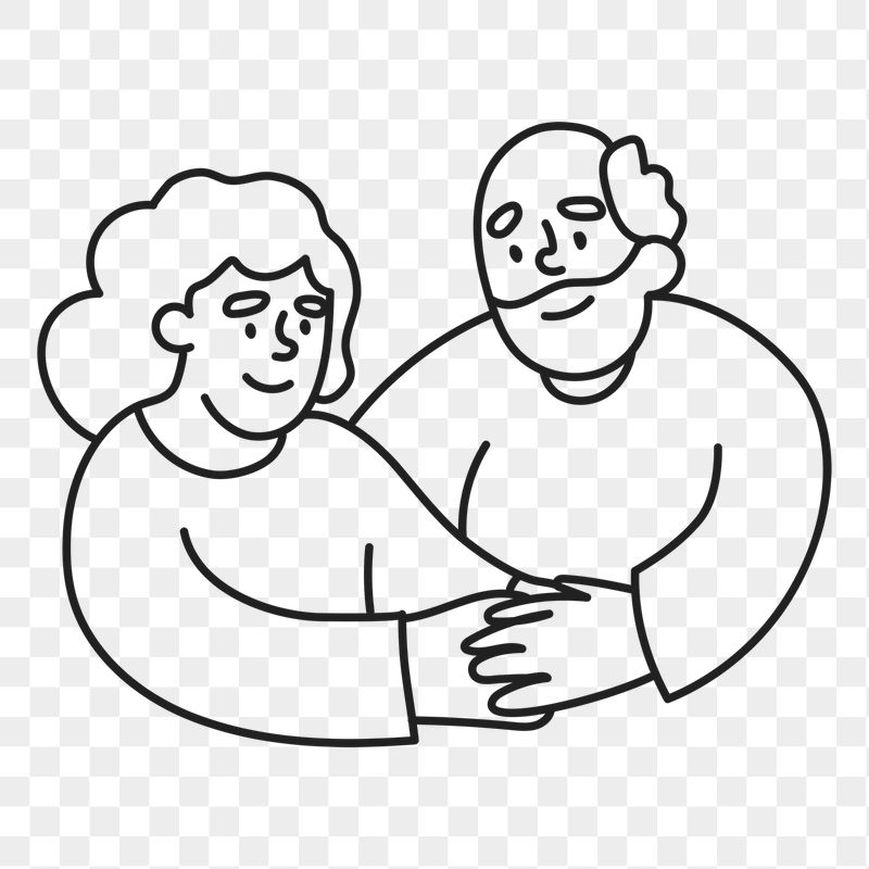 Grandparents hugging png sticker, loving | Free PNG Illustration - rawpixel