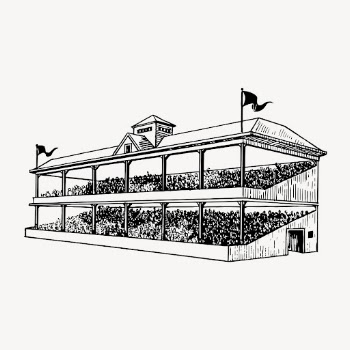 Grandstand clipart, vintage sport illustration | Free Vector - rawpixel