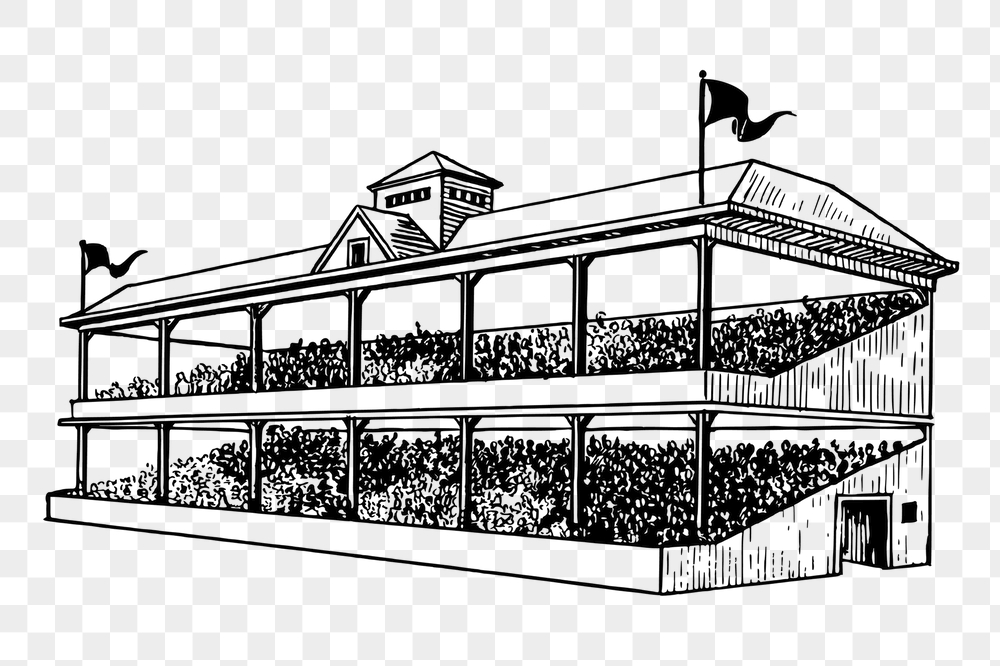 Grandstand png sticker, sport vintage | Free PNG - rawpixel