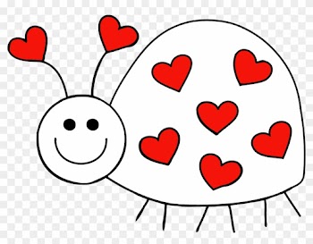 Granny Goes To School - Valentines Clipart Black And White
