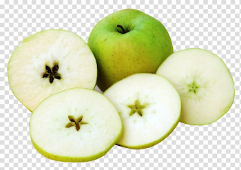 Granny Smith Apple Food, Apple with Slices transparent background ...