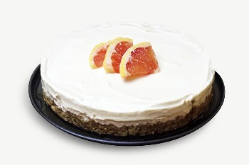 Grapefruit cheesecake dessert collage element | Free PSD - rawpixel