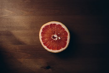 Grapefruit cut in half