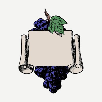 Grapes frame, vintage paper illustration | Free PSD - rawpixel