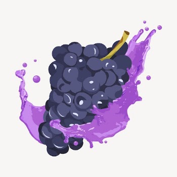 Grapes splash clipart, fruit illustration | Free PSD Illustration - rawpixel