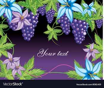 Grapevine Floral Background with Text Space vector image