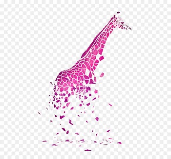 Graphic arts Negative space Graphic design Illustration - Red Giraffe 