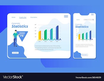 Graphic bar for digital template vector image