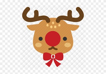 Graphic Black And White Merry Christmas By Siwat V - Rudolf Icon