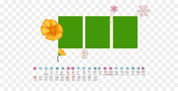 Graphic design Calendar Green Pattern - Cartoon Calendar 