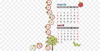 Graphic design Calendar Pattern - Plant calendar 