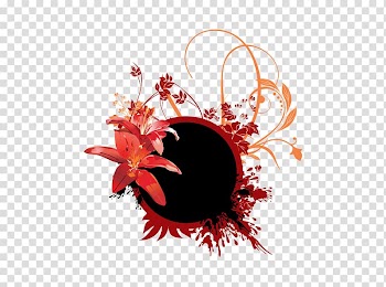 Graphic design Circle Flower, blood on flower bomb transparent background PNG clipart