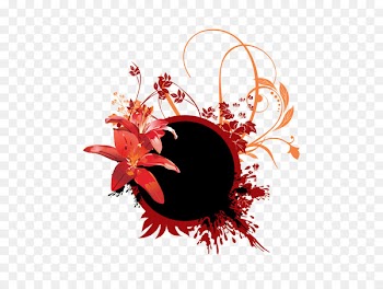 Graphic design Circle Flower - Vector blood on flower bomb 