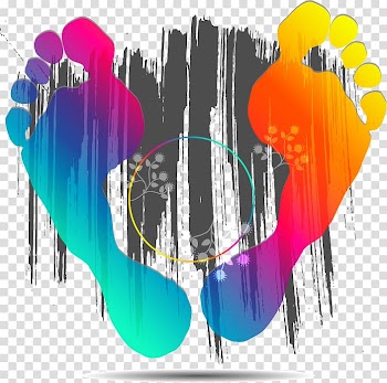 Graphic design , Color ink footprints transparent background PNG clipart