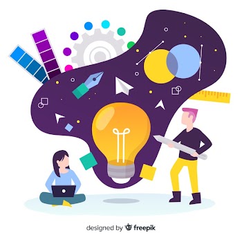 Graphic design creative process Free Vector
