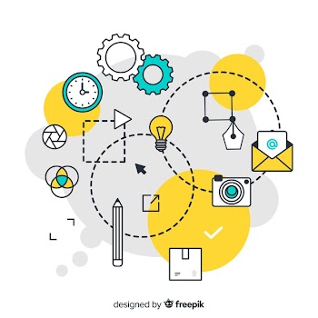 Graphic design creative process Free Vector