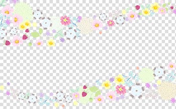 Graphic design Designer frame Pattern, Small hand-painted floral dividing line transparent background PNG clipart