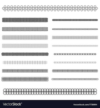 Graphic design elements - page divider line set vector image