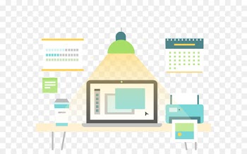 Graphic design Euclidean vector Designer - Vector flat home office 