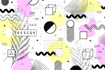 Graphic design geometric background Free Vector