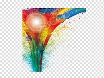 Graphic design Illustration, Colorful technology elements transparent background PNG clipart