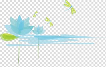 Graphic design Illustration, Hand-painted flowers cartoon dragonfly transparent background PNG clipart