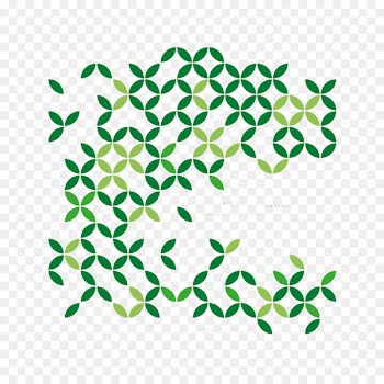 Graphic design Illustration - Irregular shapes composed of simple green background 