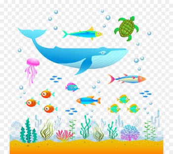 Graphic design Illustration - Vector deep-sea animals 
